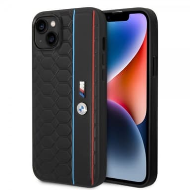 BMW iPhone 14 Deksel Hexagonal Pattern Svart