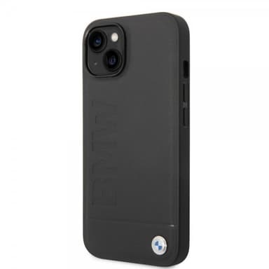 BMW iPhone 14 Deksel Hot Stamp Metal Logo Svart