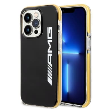 AMG iPhone 14 Pro Deksel med Logo Svart Gul