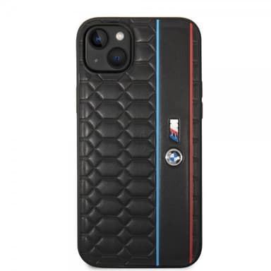 BMW iPhone 14 Plus Deksel Hexagonal Pattern Svart