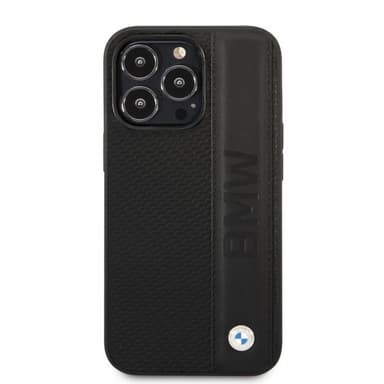 BMW iPhone 14 Pro Deksel Big Logo Stripe Svart