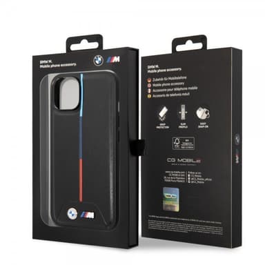 BMW iPhone 14 Plus Deksel Tikattu Svart