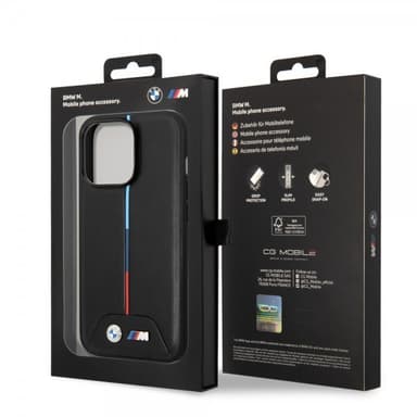 BMW iPhone 14 Pro Max Deksel Tikattu Svart