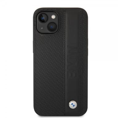 BMW iPhone 14 Plus Deksel Big Logo Stripe Svart