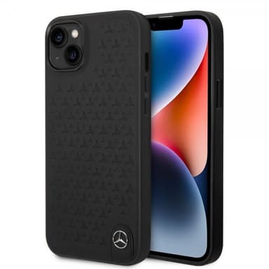 Mercedes Benz iPhone 14 Deksel Star Pattern Svart