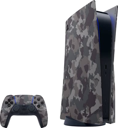 PS5 konsolldeksel (Grey Camouflage)