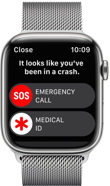 Apple Watch Series 8 45mm Cellular (rustfritt stål i sølv/ sølv milanese-reim)