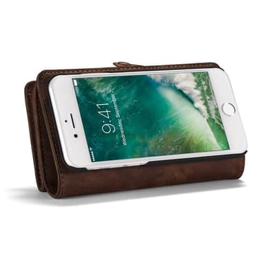 CASEME iPhone 8/7/SE Retro Split Lommebok-deksel I Lær - Brun