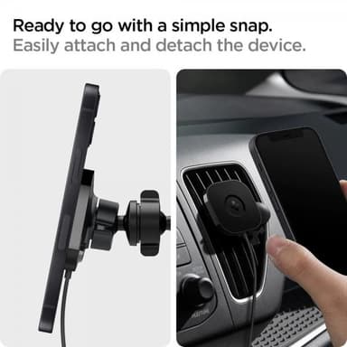Spigen Mobilholder til bil OneTap Magnetic Car Mount Air Vent Wireless Charging Svart