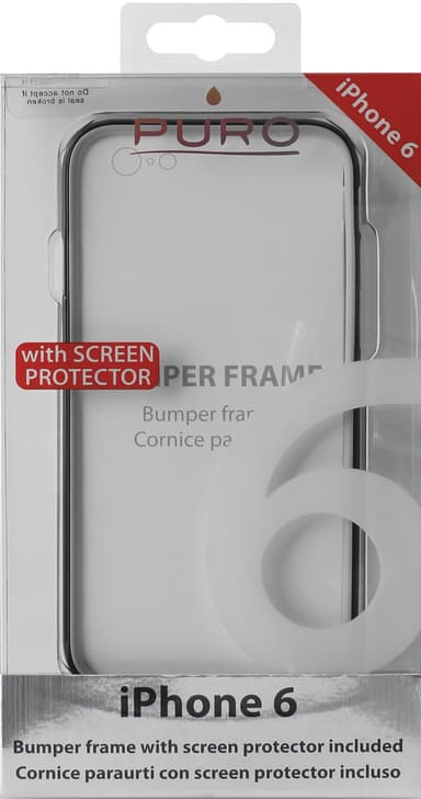 Puro iPhone 6 Soft touch Bumper-deksel (sort)