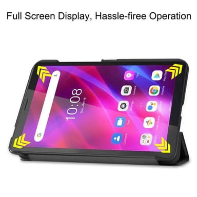Tri-fold Veske til Lenovo Tab M7 (3rd Gen) - Svart