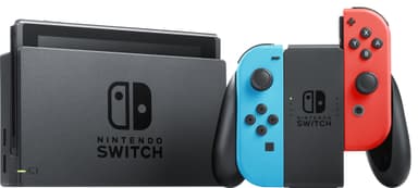 Nintendo Switch spillkonsoll 2022 with neon Joy-Con kontrollere