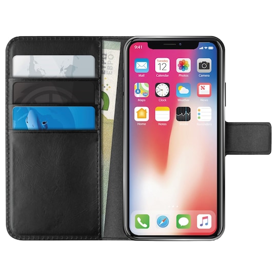 Puro Milano lommebokdeksel for iPhone Xs Max (sort)