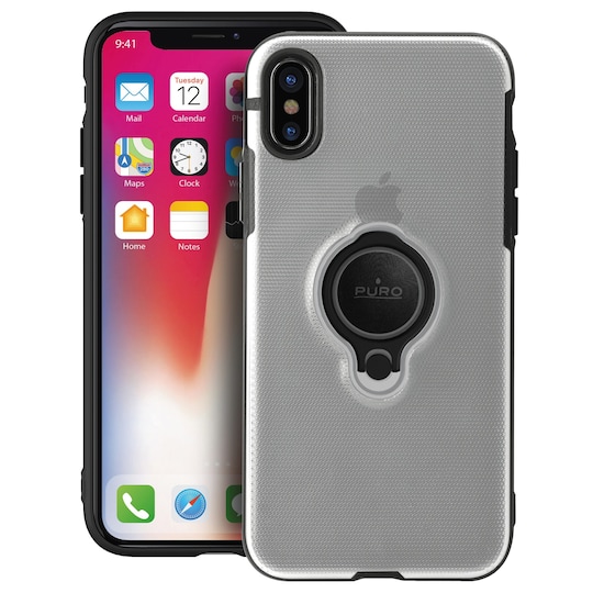 Puro Magnet Ring deksel for iPhone X (transparent)