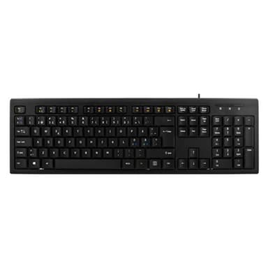 Tastatur USB Nordisk Sort