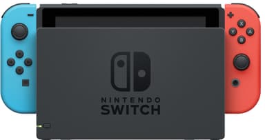 Nintendo Switch spillkonsoll 2022 with neon Joy-Con kontrollere