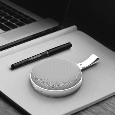 Bærbar liten Bluetooth-høyttaler Hvit