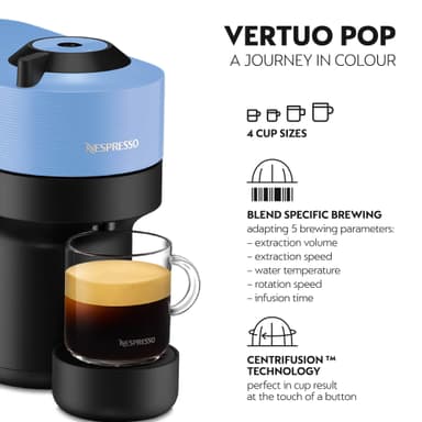 Nespresso Vertuo Pop kaffemaskin av DeLonghi ENV90.A (Pacific Blue)