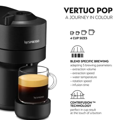 Nespresso Vertuo Pop kaffemaskin av DeLonghi ENV90.B (sort)