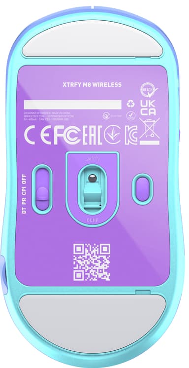 Xtrfy M8 trådløs gamingmus (frosty purple)