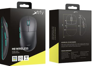 Xtrfy M8 trådløs gamingmus (sort)