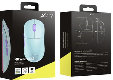 Xtrfy M8 trådløs gamingmus (frosty mint)