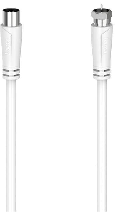 Hama SAT F-Coax 90dB antennekabel (hvit, 1,5m)