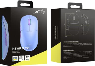 Xtrfy M8 trådløs gamingmus (frosty purple)