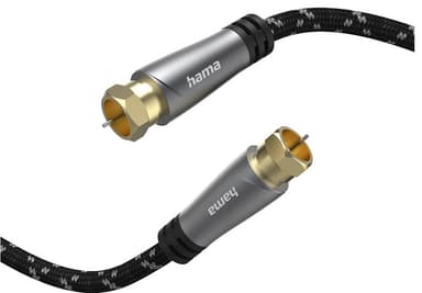Hama SAT F-F 120dB antennekabel (sort, 3m)