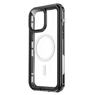 Telefonveske vanntett med skjermbeskytter Svart iPhone 14 Pro Max