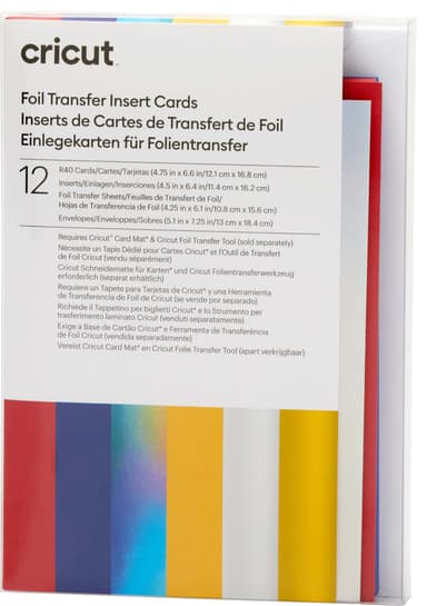 Cricut Foil innleggskort 12-pakk (feiring)