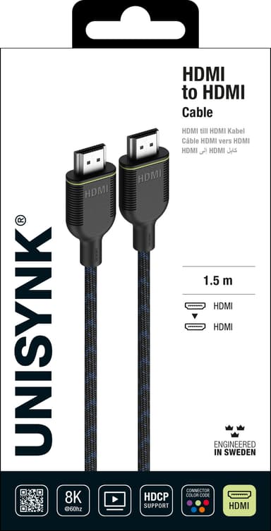 Unisynk 8k60Hz HDMI-kabel (1,5m)