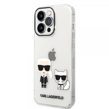 Karl Lagerfeld iPhone 14 Pro Max Deksel Karl & Choupette Gradient Vit