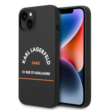 Karl Lagerfeld iPhone 14 Deksel Rue St Guillaume Svart