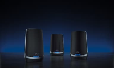 Netgear Orbi RBKE963B AX11000 quad-band mesh WiFi 6E 3-pk. (sort)