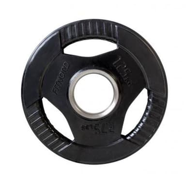FitNord Weight Plate Tri Grip 50 mm, Styck, Vektplate gummiert 1,25 kg