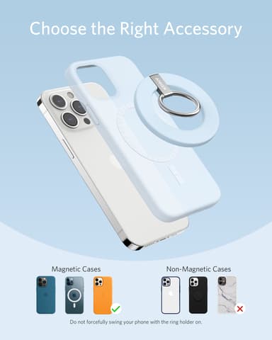 Anker Mag-Go telefonring (blå)