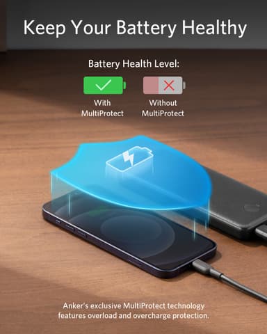 Anker PowerCore Slim 10000mAh powerbank (sort)
