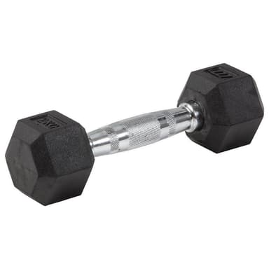 Master Fitness Master Gummi / krom hex hantel 2 kg