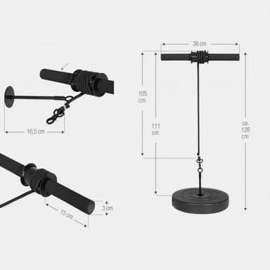 Gorilla Sports Wrist Roller - Trening av grep og håndledd