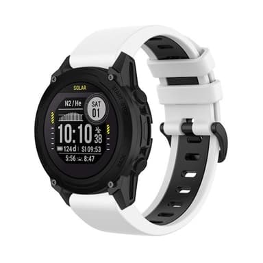 Armband till Garmin Descent G1 22mm - Vit & Svart