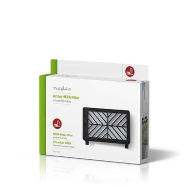 Nedis Utskifting Active HEPA-filter | Erstatning for: Philips | Hvit / Sort