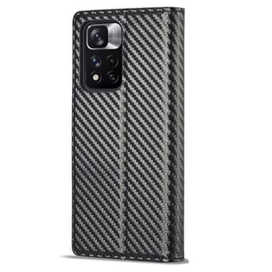 Fodral med kolfibertextur och kortfack till Xiaomi 11T/11T Pro