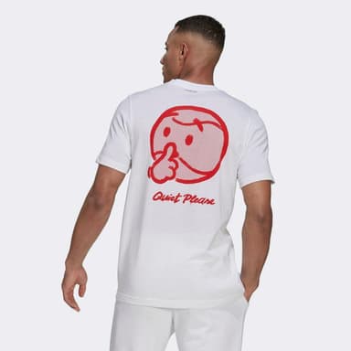 Adidas Graphic Tee  Quiet Please  S M
