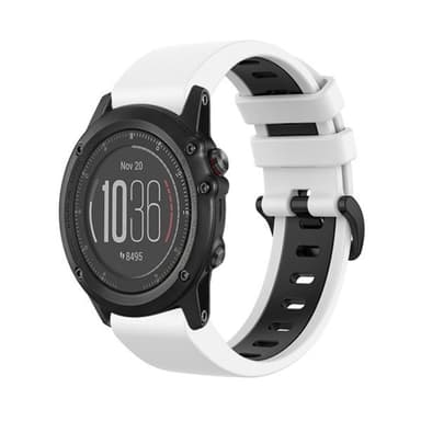 Armband till Garmin Fenix 3 HR 26mm - Vit & Svart