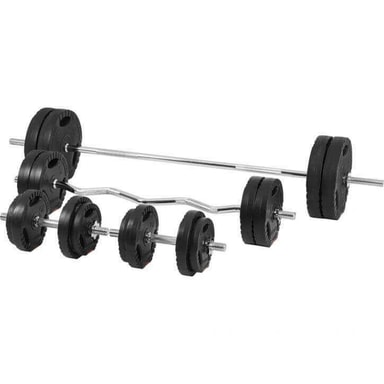 Vaste Halterstang 20 kg Rubber - Gorilla Sports