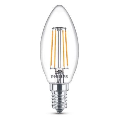 Philips 6-pakning LED E14 Crown 4W (40W) Klar 470lm