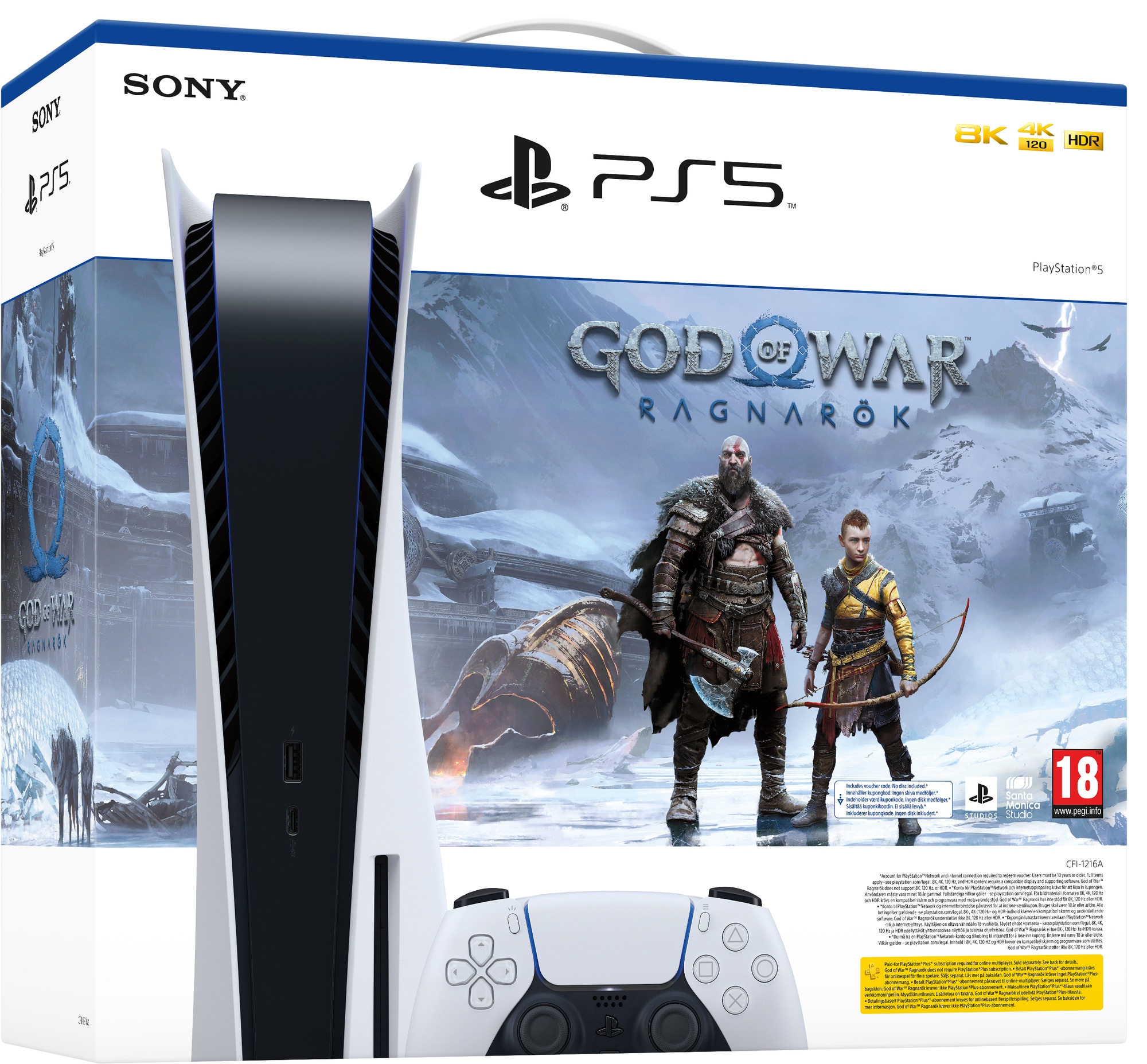 PlayStation 5 + God of War Ragnarök pakke - Elkjøp