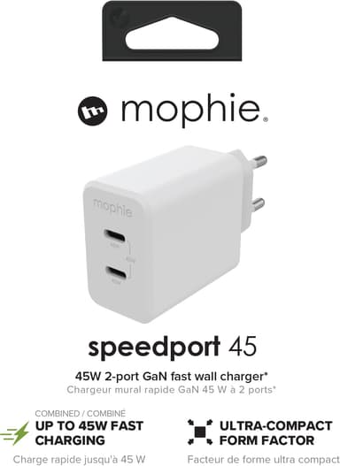 Mophie Speedport 45W GaN vegglader