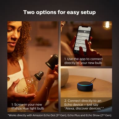 Philips Hue W Globe 7,2W Filam. G125 E27